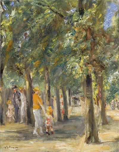 Tiergartenscène door Max Liebermann